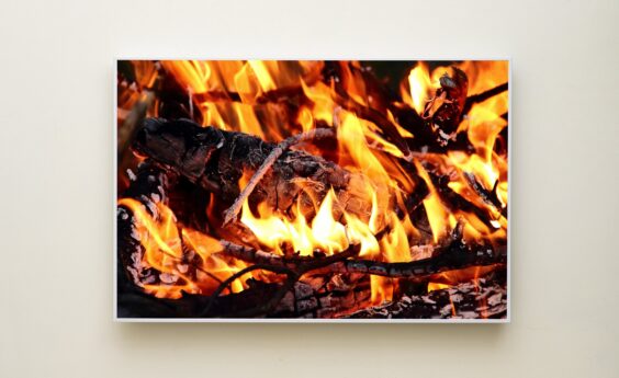 580 Watt Log Fire Panel